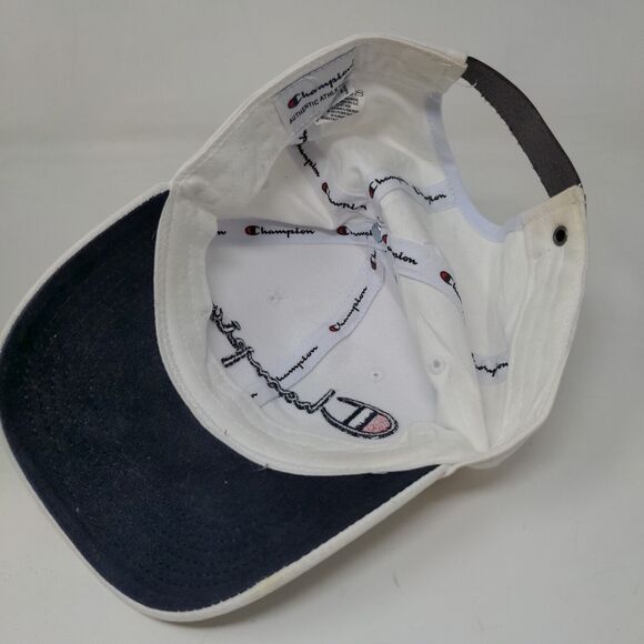 Champion Men's Slideback Hat White Size OSFM Embroidered Big Logo Cotton - Picture 9 of 11